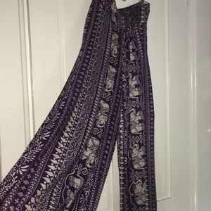 Vintage flowing elephant pants